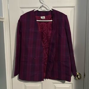 Vintage Rosecrest by Hudson Plaid Blazer